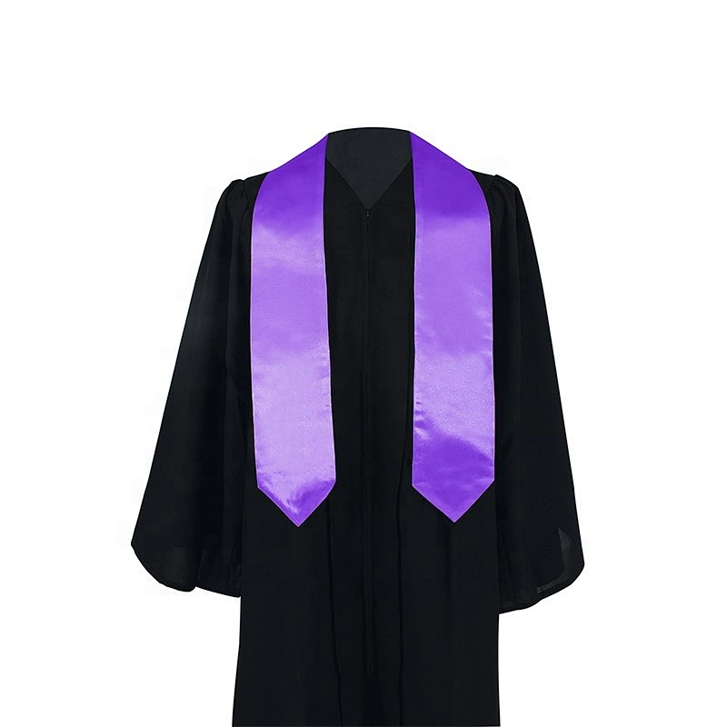 2019 Hot Sell High Quantity Purple Plain Graduation Stole