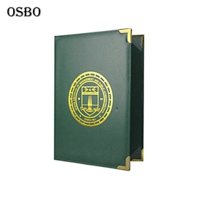 A4 Pu Leather Certificate Folder Diploma Cover