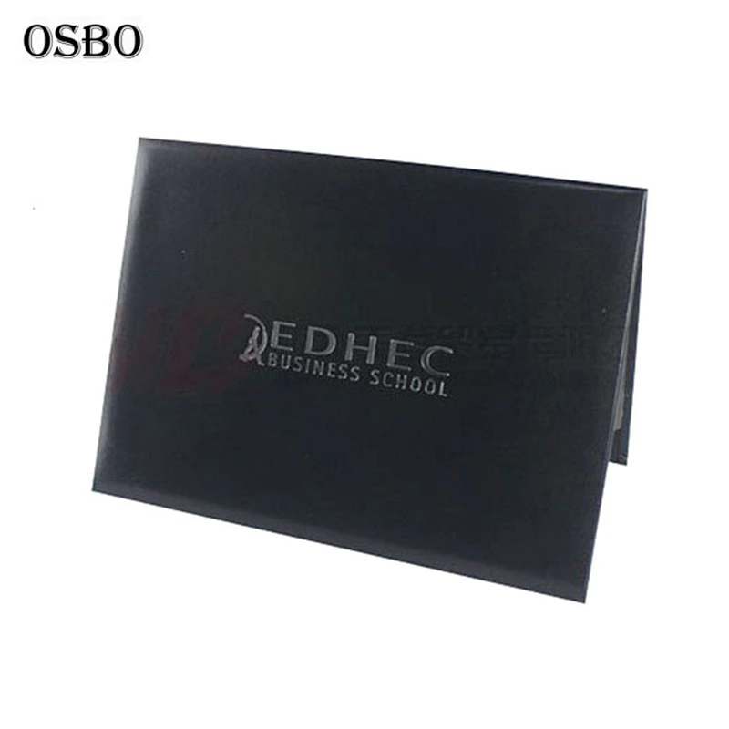 Pu Leather Award Diploma Holder Leather School Certificate Cover