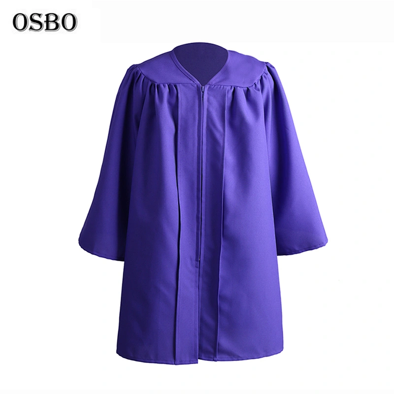 2019 Purple wholesale hot sell children Cheap graduation gown robe  with cap