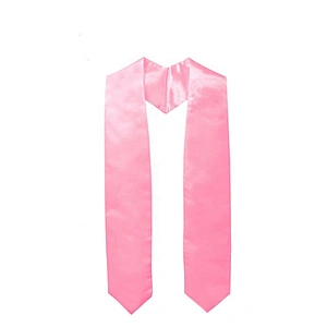 2019 Hot Sell High Quantity Pink Plain Graduation Stole