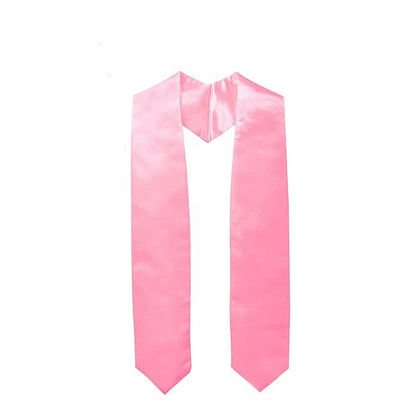 2019 Hot Sell High Quantity Pink Plain Graduation Stole