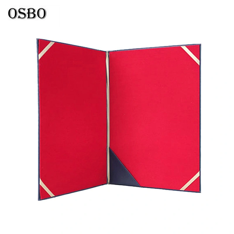 High Quality A4 Leatherette Certificate Folded Diploma Cover