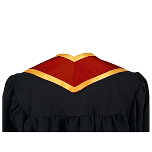 Wholesale High Quantity Golden With Red  Graduation Stole and Sash with Trim for adult