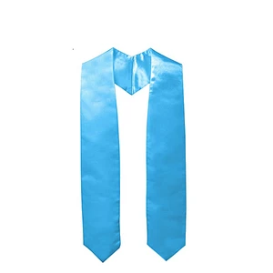 2019 Hot Sell High Quantity Sky Blue Plain Graduation Stole