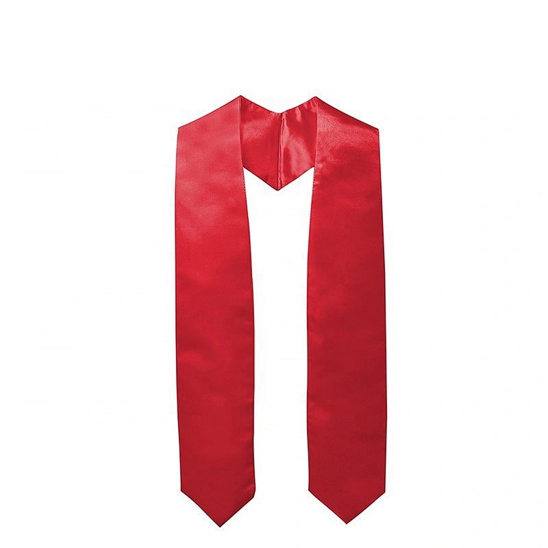 2019 Hot Sell High Quantity Red Plain Graduation Stole