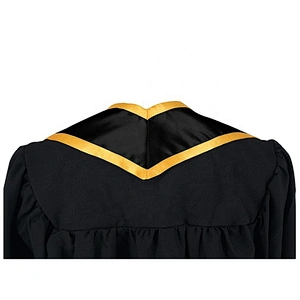 2019 Hot Sell Wholesale High Quantity Golden With Black Graduation Stole and Sash  with Trim