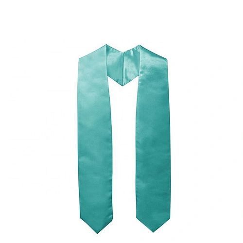 2019 Hot Sell High Quantity Turquoise Plain Graduation Stole