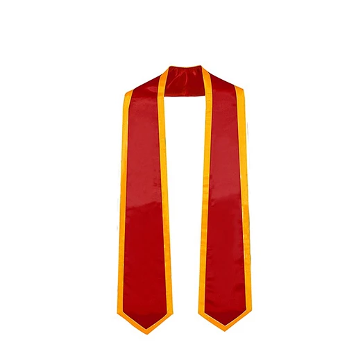 High Quantity Golden With Red  Graduation stole and Sash for adult