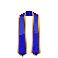 Wholesale High Quantity Golden With Royal Blue Graduation Stole and Sash for adult
