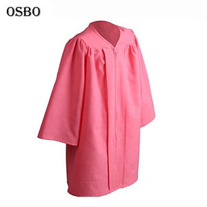2019 Pink wholesale hot sell children graduation gown robe set with cap