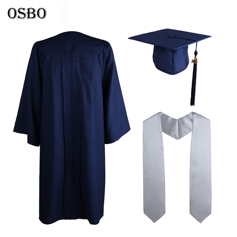 Custom Made Hot Style Custom Wholesale Adult Graduation Gown and Cords