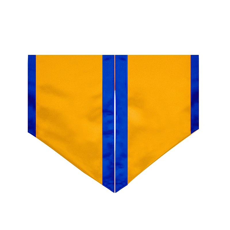 Hot Sell Royal Blue With Golden Graduation Stole and Sash with Trim for Adult