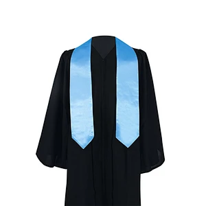 2019 Hot Sell High Quantity Sky Blue Plain Graduation Stole