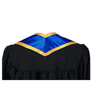 High Quantity Golden With Royal Blue Graduation Stole and Sash with Trim