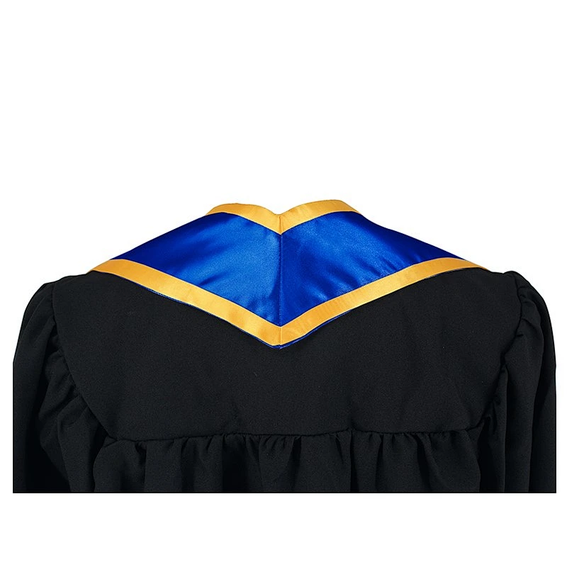 High Quantity Golden With Royal Blue Graduation Stole and Sash with Trim