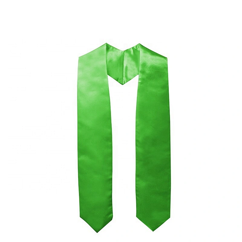 2019 Hot Sell High Quantity Light Green Plain Graduation Stole