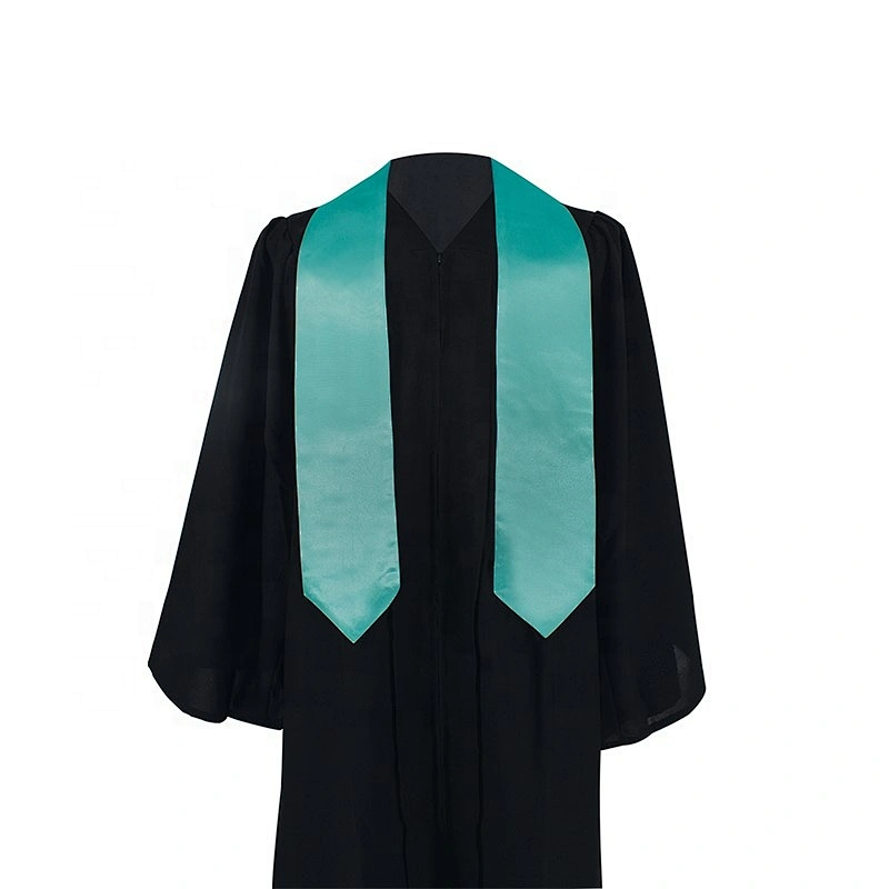 2019 Hot Sell High Quantity Turquoise Plain Graduation Stole