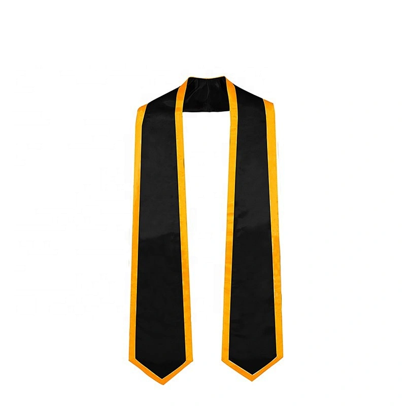 Hot sell Golden With Black Graduation stole and Sash for adult