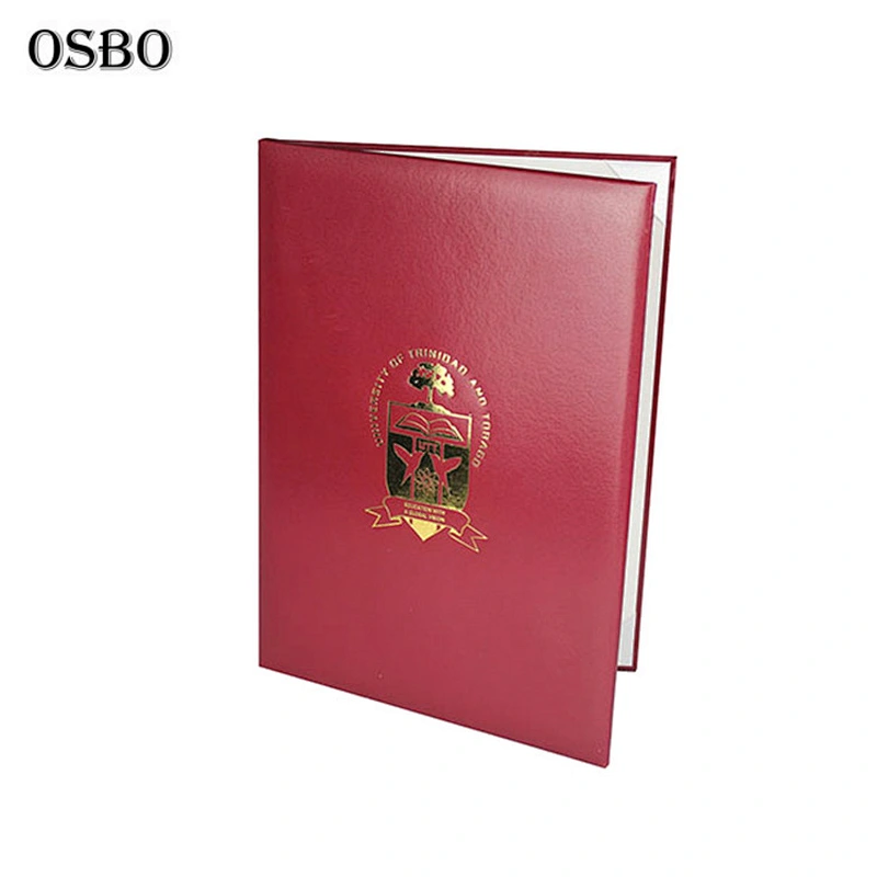 A5 Single Leather Diploma Certificate Cover
