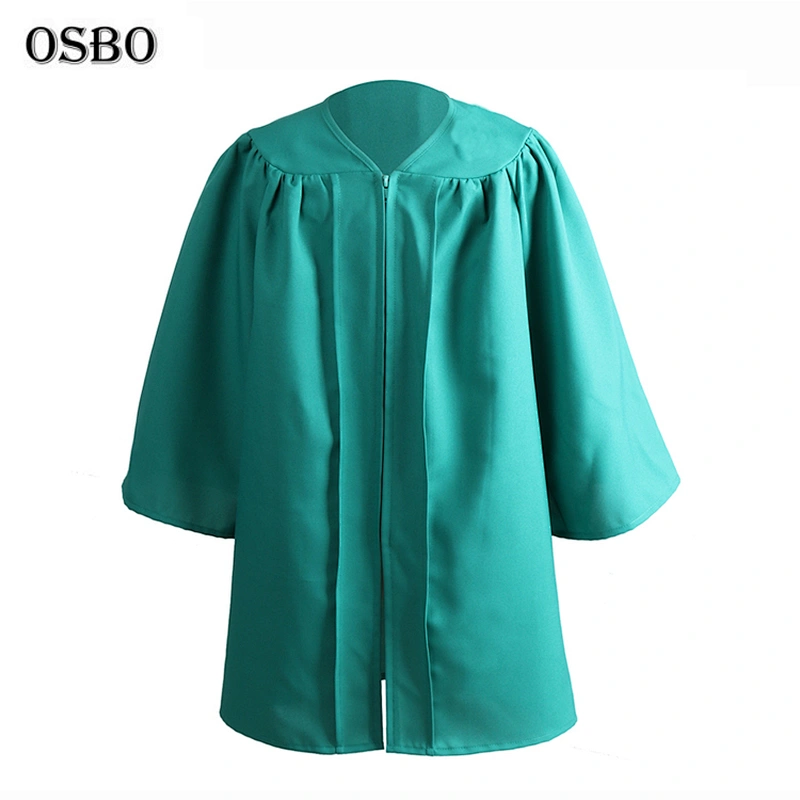 2019 light green wholesale children Cheap graduation gown set with cap