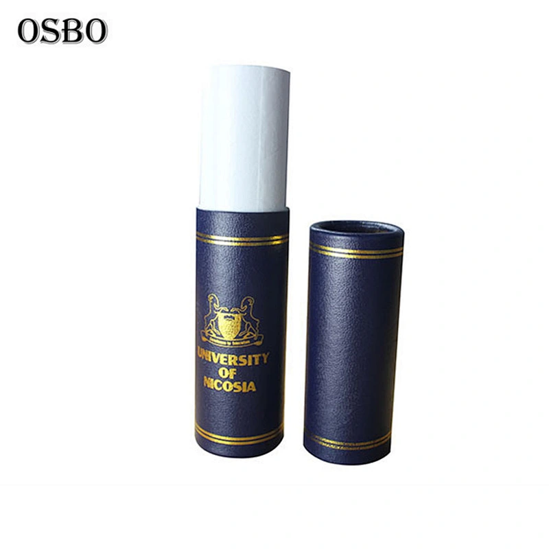 Us/Uk Logo Diploma Paper For Graduation Printing Leather Certificate Tubes