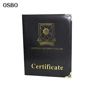 A4 Pu Leather Certificate Folder Diploma Cover