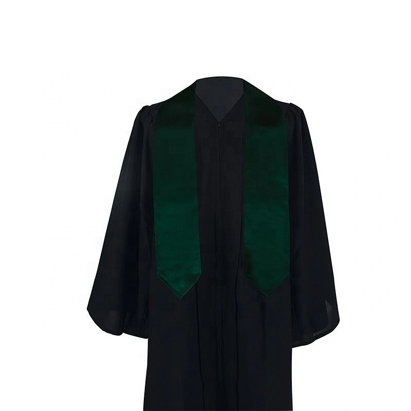 2019 Hot Sell High Quantity Emerald  Plain Graduation Stole