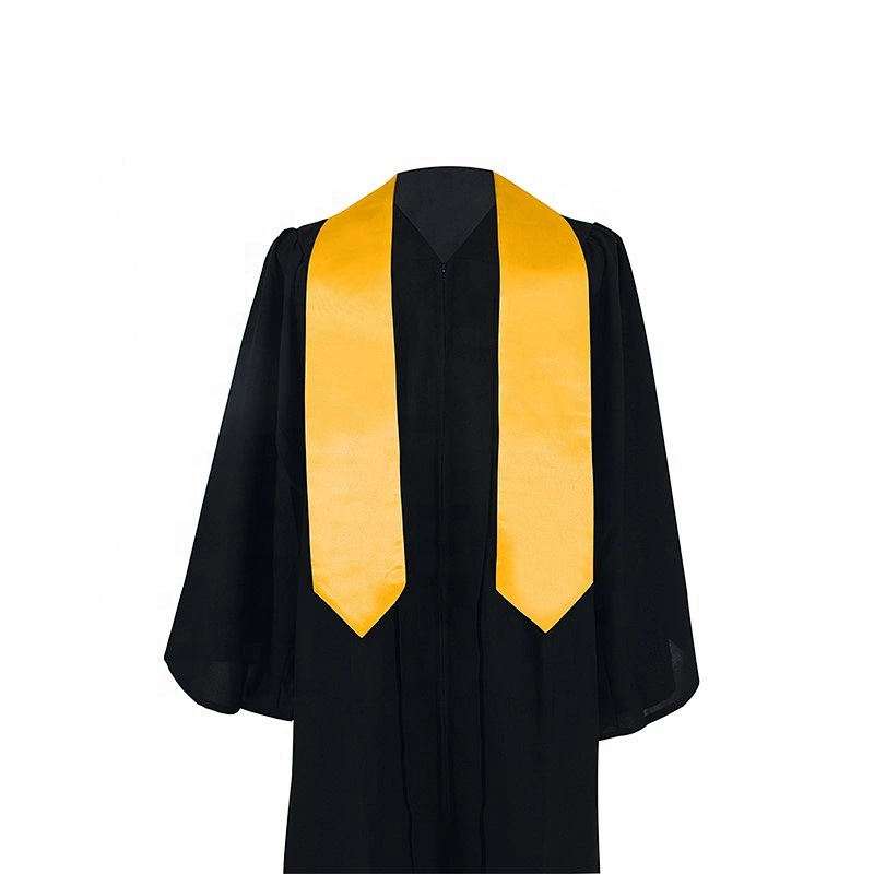 2019 Hot Sell High Quantity Golden Plain Graduation Stole