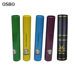 Yellow Paper Certificate Scroll Holder Diploma Cylinder Tube For Graduation