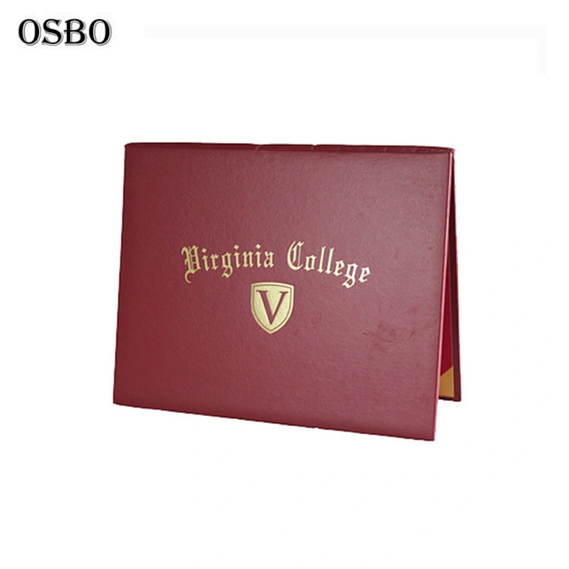 Best Design Pu Graduation Certificate Leather Holder Cover
