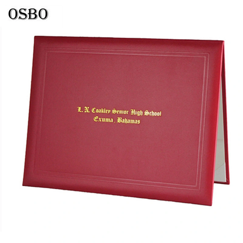 Leather Degree Award Diploma Certificate Leather Cover
