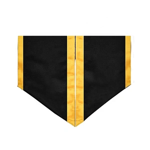 2019 Hot Sell Wholesale High Quantity Golden With Black Graduation Stole and Sash  with Trim