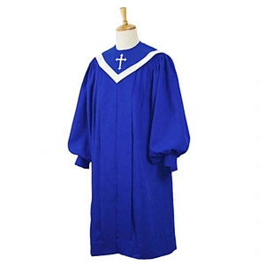 2019 Hot sel blue  Carly  church choir robes gowns for church  with colorful stole