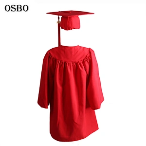 2019 Red wholesale  children Cheap graduation gown set with cap