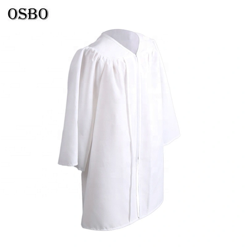 2019  white hot sell children Cheap graduation gown  robe set with cap