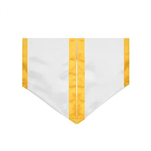 Wholesale High Quantity Golden With White Graduation Stole and Sash  with Trim