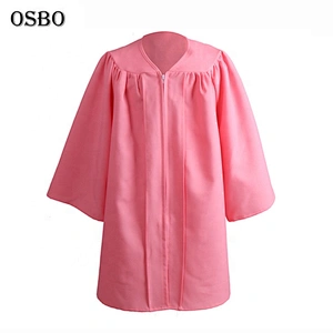 2019 Pink wholesale hot sell children graduation gown robe set with cap