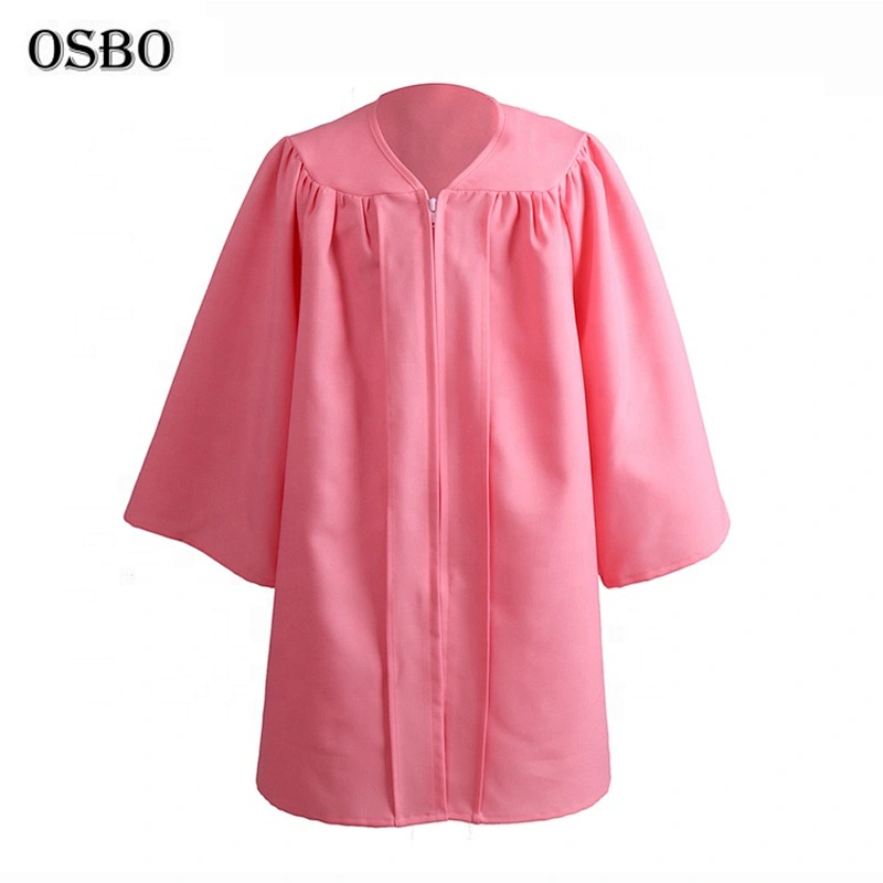 2019 Pink wholesale hot sell children graduation gown robe set with cap
