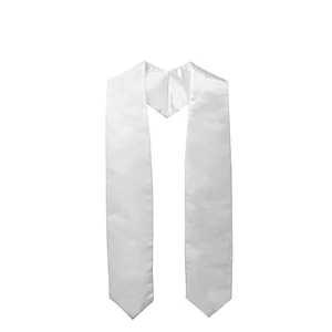 2019 Hot Sell High Quantity White Plain Graduation Stole