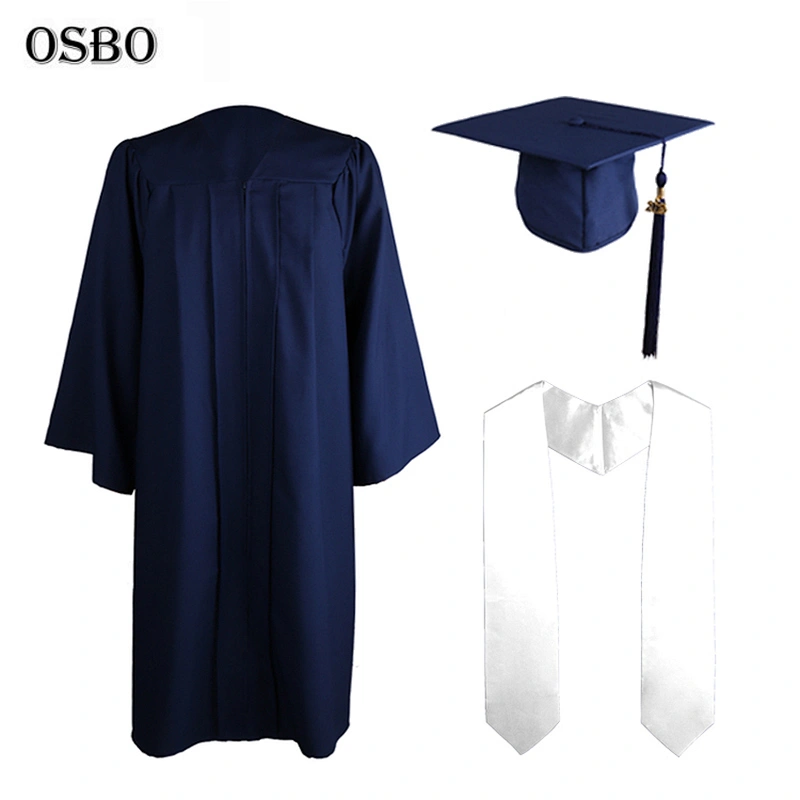 Custom Made Hot Style Custom Wholesale Adult Graduation Gown and Cords