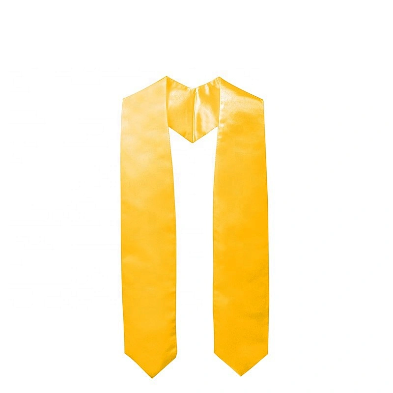 2019 Hot Sell High Quantity Golden Plain Graduation Stole