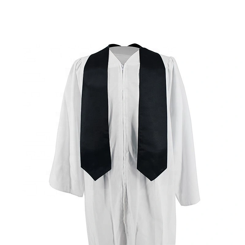 2019 Hot Sell High Quantity Black Plain Graduation Stole