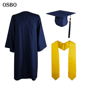 Custom Made Hot Style Custom Wholesale Adult Graduation Gown and Cords