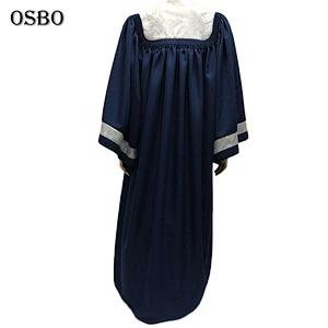 Tops quality adult church choir gown clergy robes embroidery