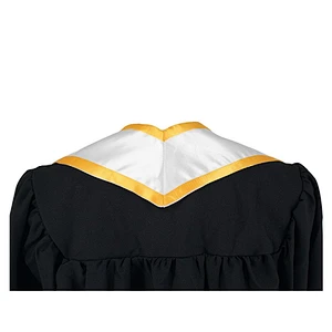 Wholesale High Quantity Golden With White Graduation Stole and Sash  with Trim