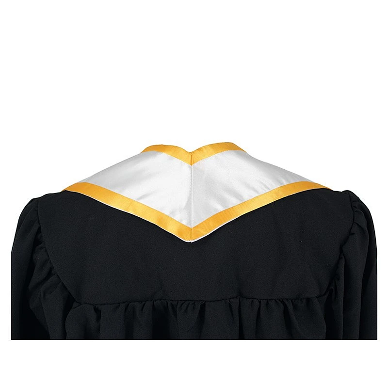 Wholesale High Quantity Golden With White Graduation Stole and Sash  with Trim
