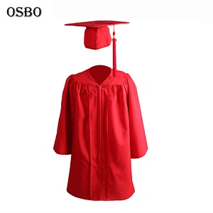 2019 Red wholesale  children Cheap graduation gown set with cap