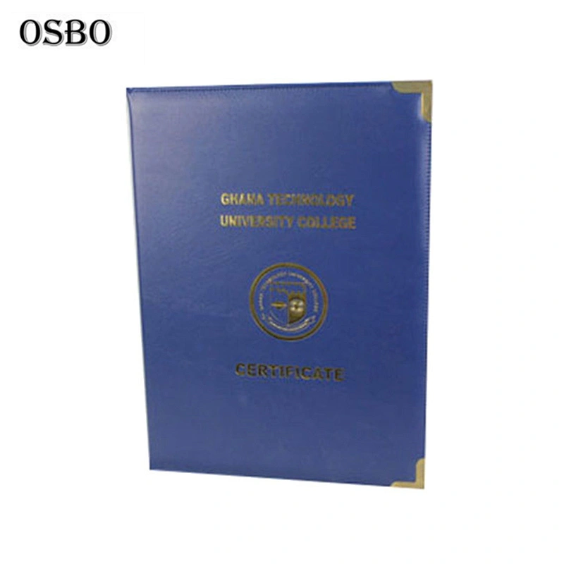 A4 Pu Leather Certificate Folder Diploma Cover