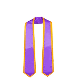 Wholesale Golden With Purple Graduation stole and Sash for adult
